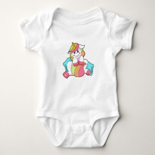 Unicorn Shy met Pillow Romper (Voorkant)