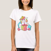 Unicorn Shy met Pillow T-shirt (Voorkant)