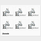 Unicorn side eye sleutelhanger vierkante sticker (Vel)
