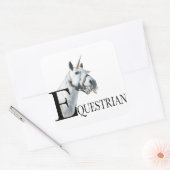 Unicorn side eye sleutelhanger vierkante sticker (Envelop)