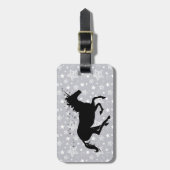 Unicorn Silhouette Bagagelabel (Voorkant verticaal)