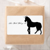 Unicorn Silhouette Bookplaat Etiket (Insitu)