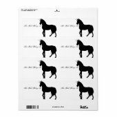 Unicorn Silhouette Bookplaat Etiket (Full Sheet)