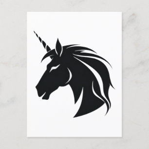 Unicorn silhouette briefkaart