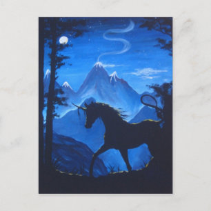 Unicorn silhouette briefkaart