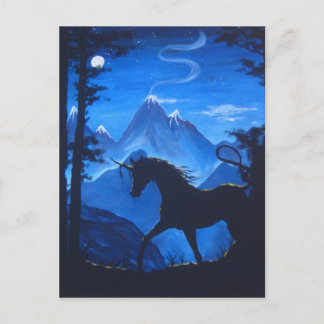 Unicorn silhouette briefkaart