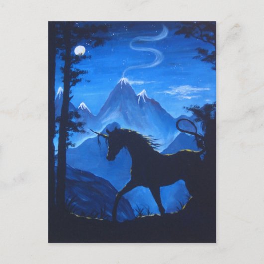 Unicorn silhouette briefkaart (Voorkant)