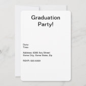 Unicorn Silhouette Full Moon Graduation Party Kaart (Achterkant)