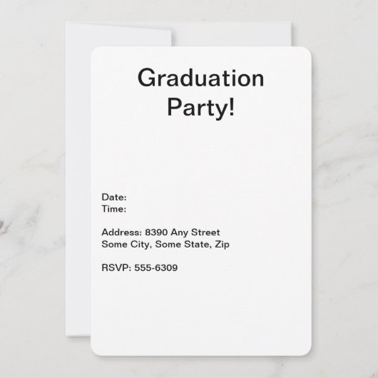 Unicorn Silhouette Full Moon Graduation Party Kaart (Achterkant)