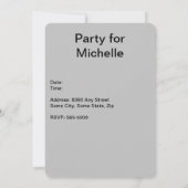 Unicorn Silhouette Full Moon Happy Birthday Party Kaart (Achterkant)