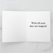 Unicorn Silhouette Full Moon Magical Quote Big Kaart (Binnen)