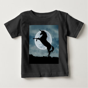 Unicorn Silhouette Full Moon Night Sky, ZKOA