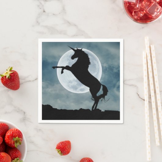 Unicorn Silhouette Full Moon Night Sky, ZKOA Servet (Insitu)