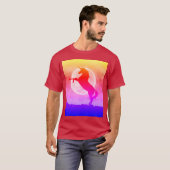 Unicorn Silhouette Full Moon Night Sky, ZKOA T-shirt (Voorkant volledig)
