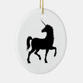 Unicorn Silhouette Keramisch Ornament (Rechts)