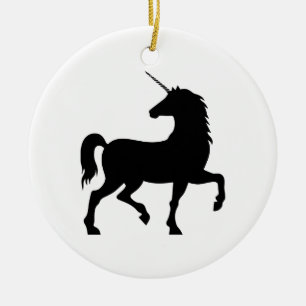 Unicorn Silhouette Keramisch Ornament