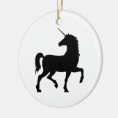 Unicorn Silhouette Keramisch Ornament (Links)