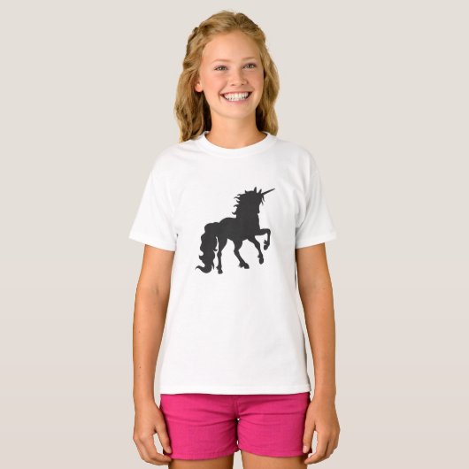 Unicorn silhouette - Kies achtergrondkleur T-shirt (Voorkant volledig)
