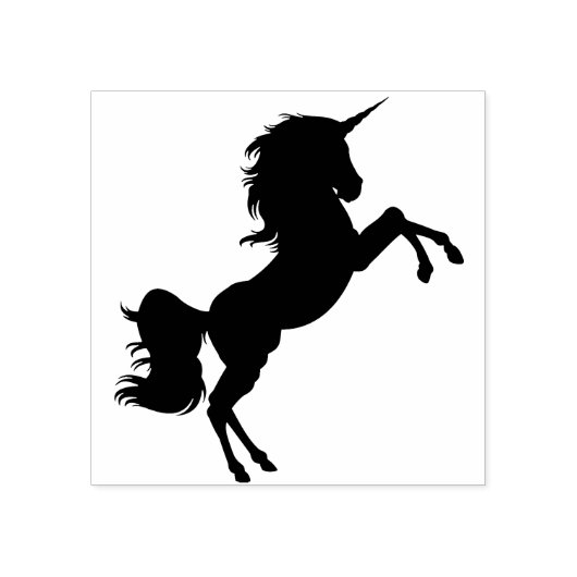 unicorn silhouette (kunstzegel) rubberstempel (Afrduk)
