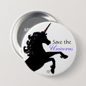 Unicorn Silhouette Ronde Button 7,6 Cm (Voorkant /achterkant)