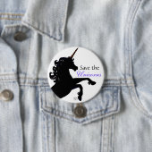 Unicorn Silhouette Ronde Button 7,6 Cm (In situ)