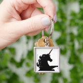 Unicorn Silhouette Sleutelhanger (Hand)