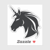Unicorn silhouette sticker (Vel)