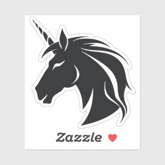 Unicorn silhouette sticker (Vel)