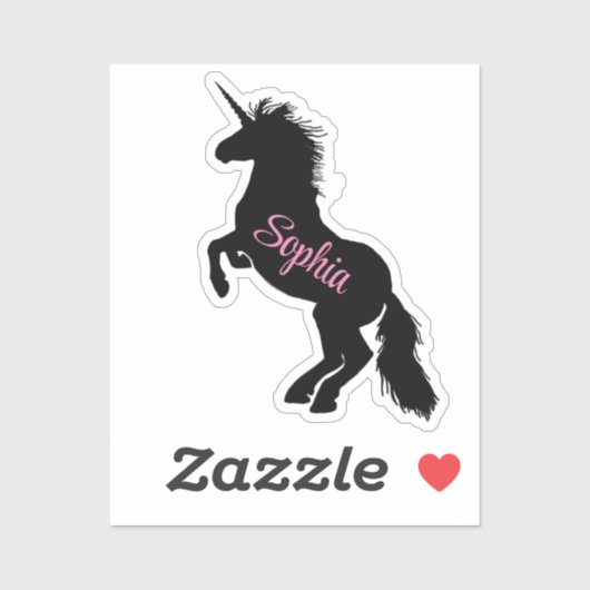 Unicorn Silhouette Sticker (Vel)