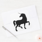 Unicorn Silhouette Vierkante Sticker (Envelop)