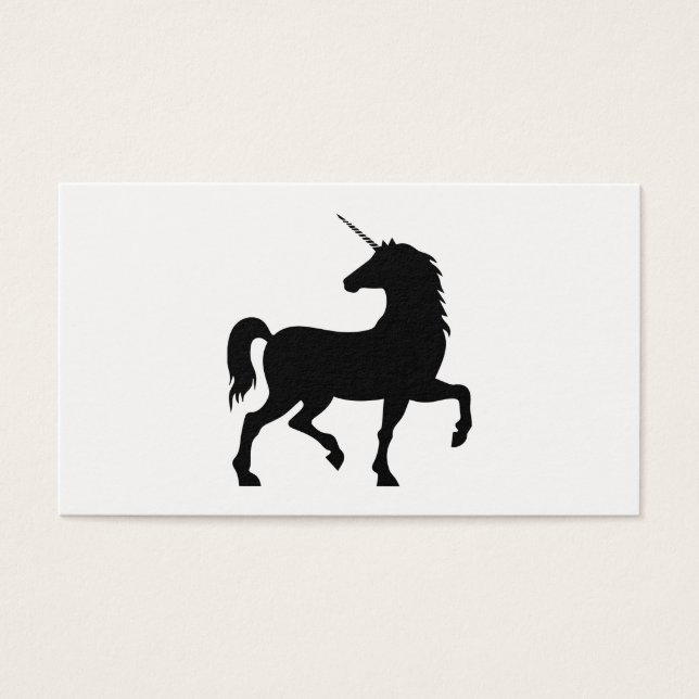 Unicorn Silhouette Visitekaartjes (Voorkant)