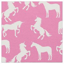 Unicorn Silhouettes Pink en White