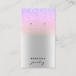 Unicorn Silver glitter-oormerskaart Visitekaartje