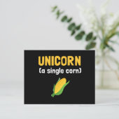 Unicorn Single Corn Briefkaart (Staand voorkant)