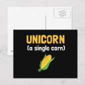 Unicorn Single Corn Briefkaart (Voorkant / Achterkant)