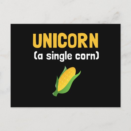 Unicorn Single Corn Briefkaart (Voorkant)