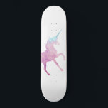 Unicorn Skateboard met aangepaste kristalstructuur<br><div class="desc">Unicorn Skateboard met aangepaste kristalstructuur. Upload je eigen eenhoorn achtergrond!</div>