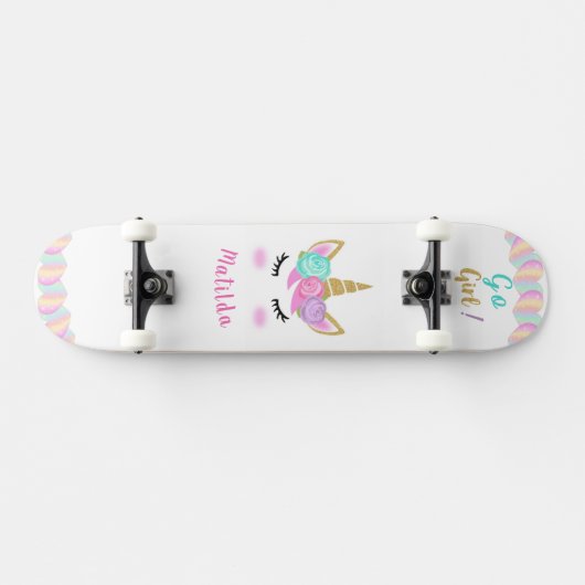 Unicorn Skateboard voor Meisje (Horizontaal)