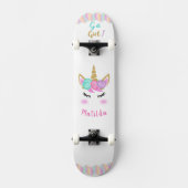 Unicorn Skateboard voor Meisje (Voorkant)
