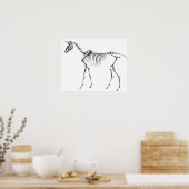 Unicorn Skeleton Poster (Keuken)