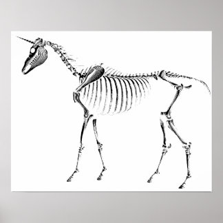 Unicorn Skeleton Poster