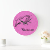 unicorn sketch fantasy art verdrievoudiging mode grote klok (Huis)