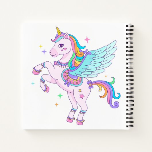 Unicorn Sketchbook Notitieboek (Achterkant)