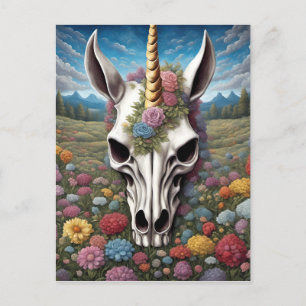 Unicorn Skull Briefkaart