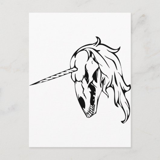 Unicorn Skull Briefkaart (Voorkant)