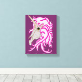 Unicorn Skull Canvas Afdruk (Insitu (Houten vloer))
