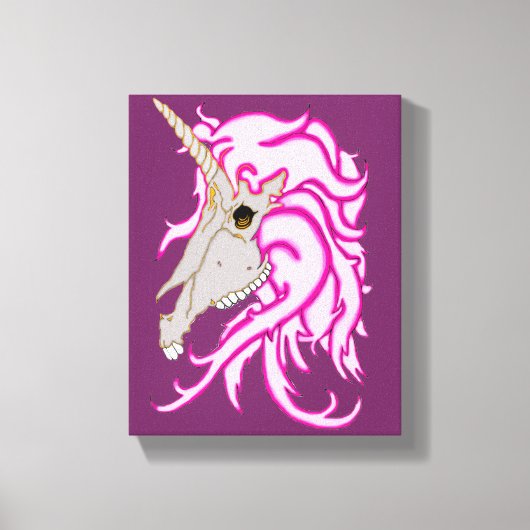 Unicorn Skull Canvas Afdruk (Voorkant)