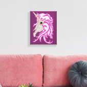 Unicorn Skull Canvas Afdruk (Insitu (Woonkamer))