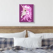 Unicorn Skull Canvas Afdruk (Insitu (Slaapkamer))