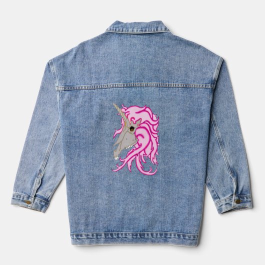Unicorn Skull Denim Jacket (Achterkant)
